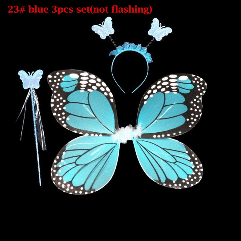 Lumière LED Up papillon aile bandeau fée baguettes jupe enfants princesse Performance Cosplay ensemble lueur fête noël Halloween