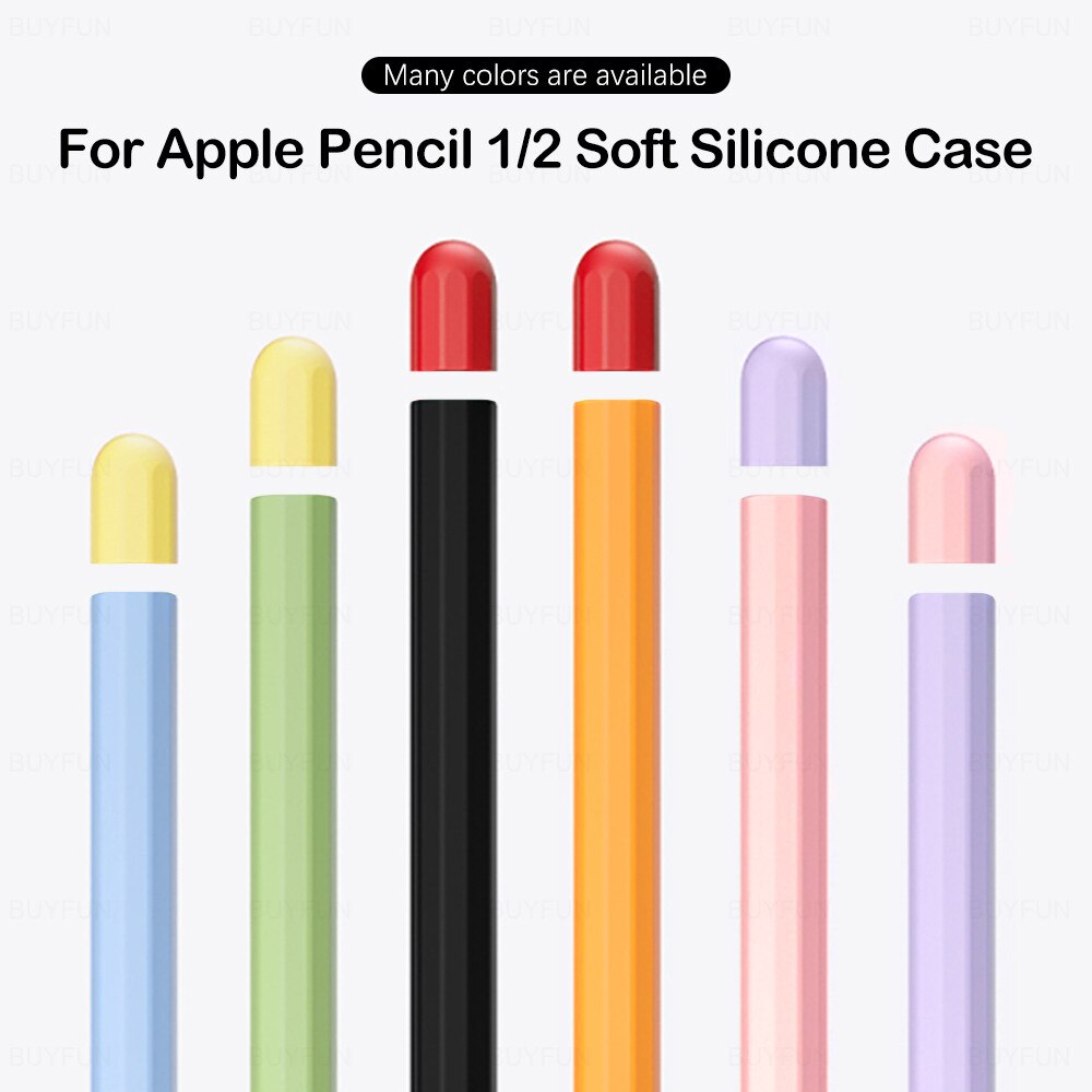 Cubierta protectora de silicona para lápiz Apple 1, 2, Pencil1, lápiz táctil Pencil2, funda para lápiz Apple de piel