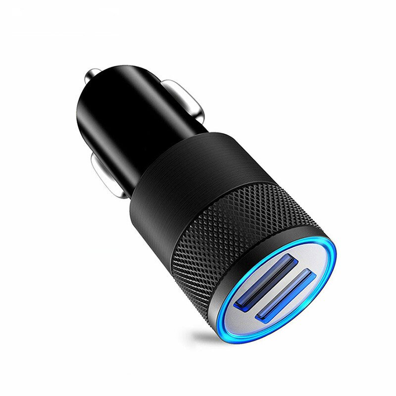 Mini 2 Port Usb Car Charger Adapter Voor Mobiele Telefoon Dual Usb Lader Dual Usb Auto-Oplader Voor Tablet iphone Samsung Xiaomi