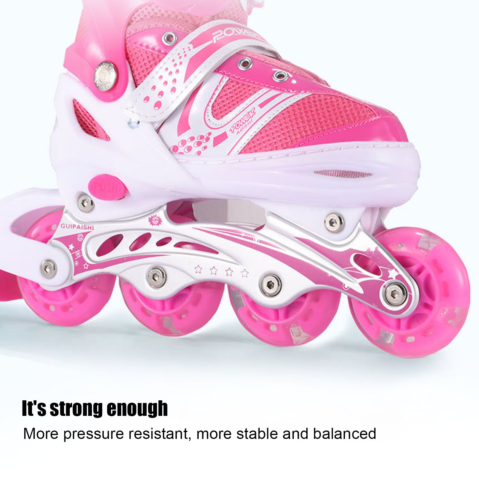 Adjustable Children Inline Skates Outdoor Sports Full Flash Rollerblades Inline Skates Luminous High Elestic Wheel Skates