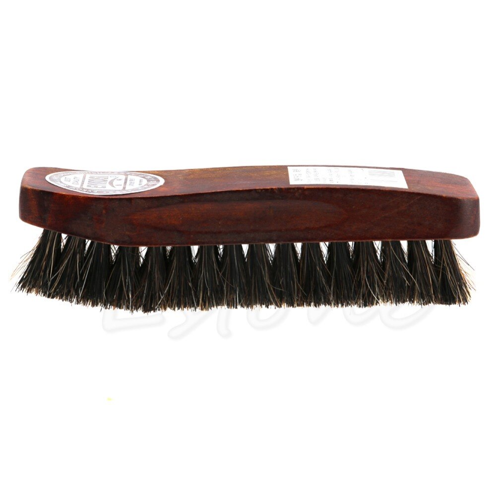 Praktische Paard Haar Professionele Schoen Shine Polish Buffing Brush Houten bruine schoen borstel thuis cleaning tools Sneakers Schoen