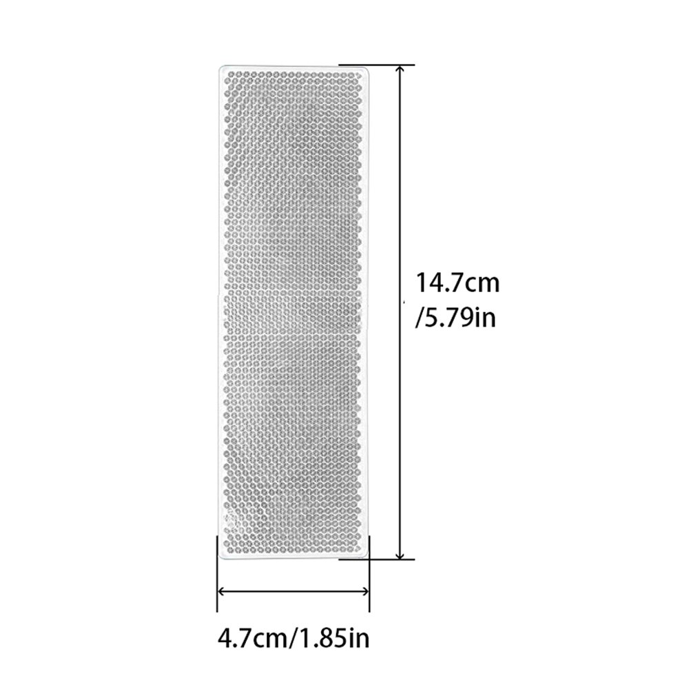 Car Safety Reflective Tape Plastic Reflector Warning Plate Stickers Sign Sheeting Pasted For Truck SUV Motorcycle Red White: White No Hole