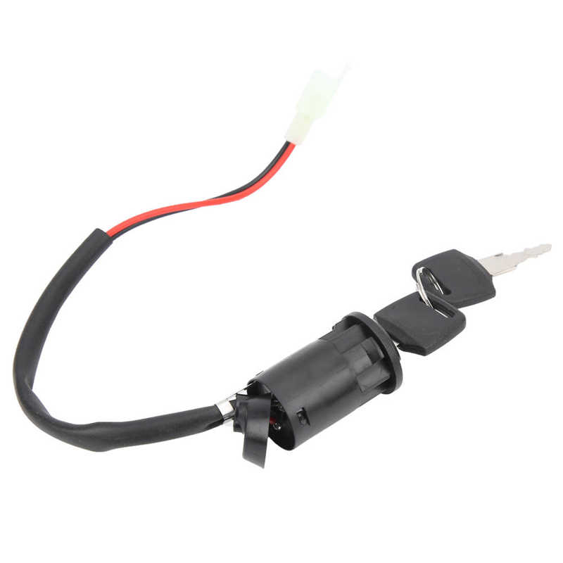 Ignition Switch Short‑Wire Throttle Grip Universal Ignition Switch Lock Key for Electric Bicycle Motocycle Throttle Handle