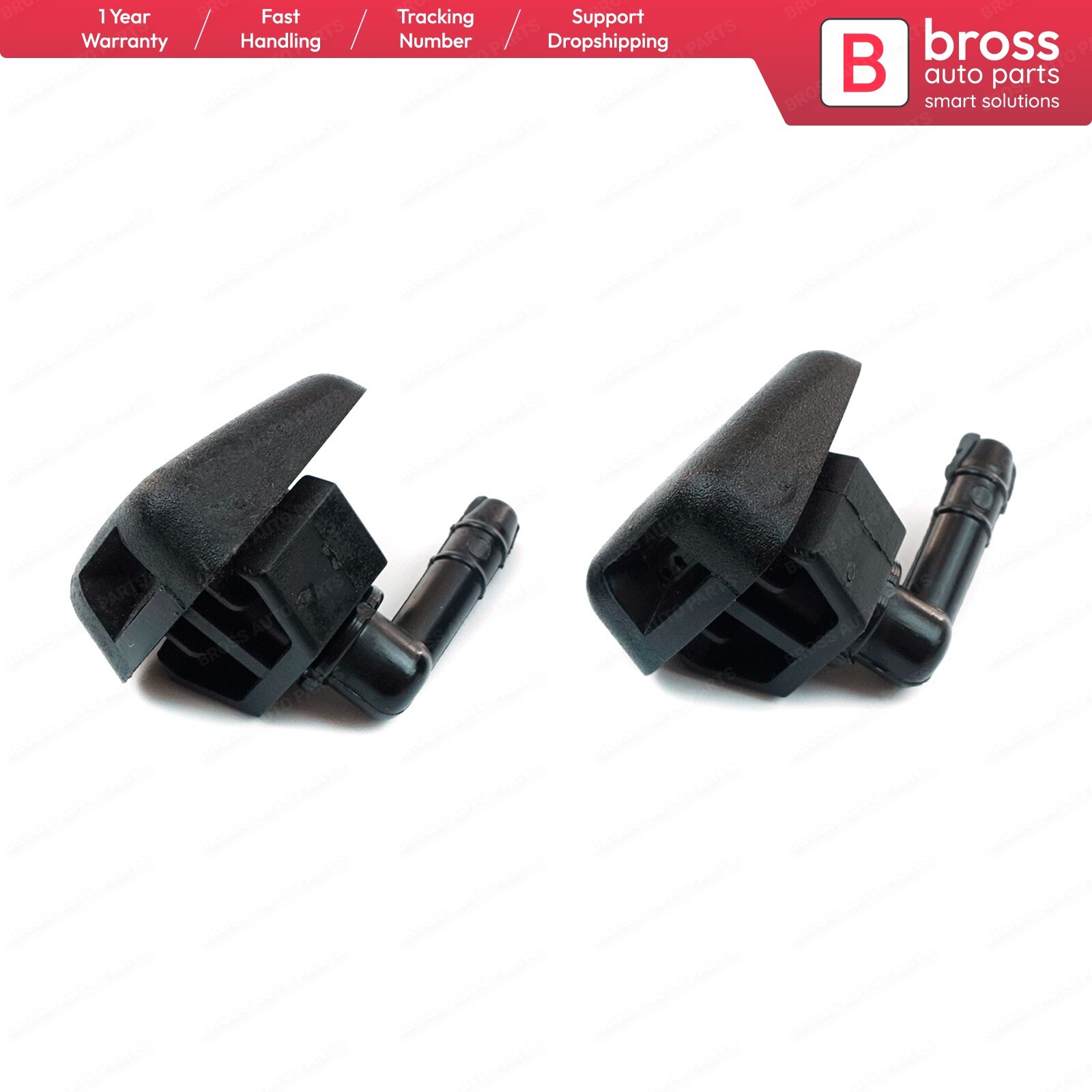 BSP532 2 Stuks Voorruit Water Washer Spray Jets 735277664 Voor Doblo Palio Ducato Punto Panda Bravo Marea Boxer Relais