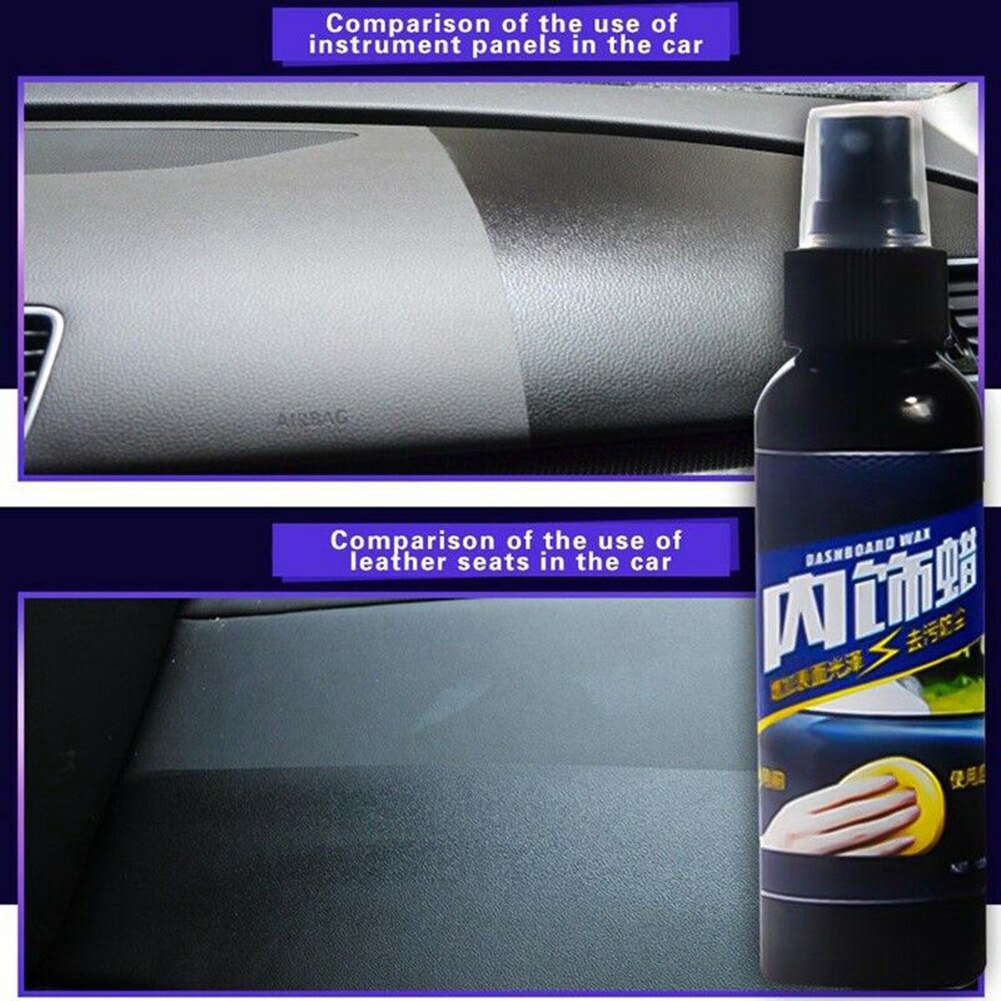 120ml Car Interior Spray Wax Maintenance Tool Car Seat Leather Restoreration Plastic Restore Renew Tool Cleaning Spray