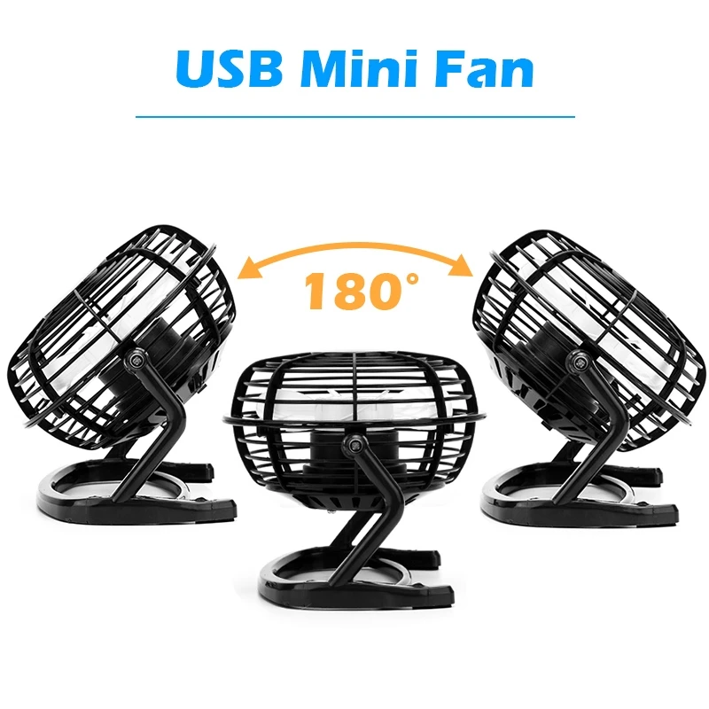 Summer Portable Desktop USB Fan DC 5V Mini Cooler Fans 180 Degree Rotatable Fan For Computer PC Laptop Notebook