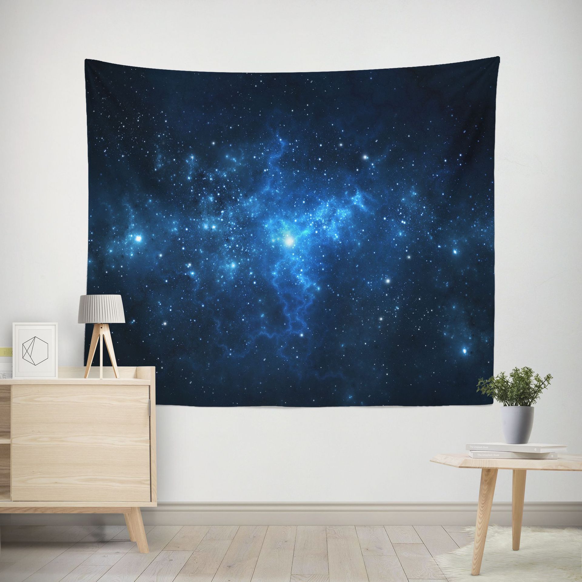 Starry Sky Tapestry Wall Hanging Ocean Space Wall Tapestry Wall Carpet Table Cloth: 130X150cm / 1