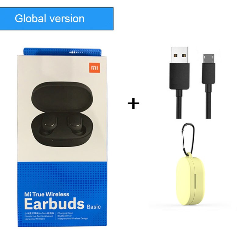 Xiao mi mi Wahre Drahtlose Ohrhörer Grund Bluetooth 5,0 Stereo Headset Drahtlose AI Freisprecheinrichtung Realme Air Bass Headset Globale Version: Global yellow