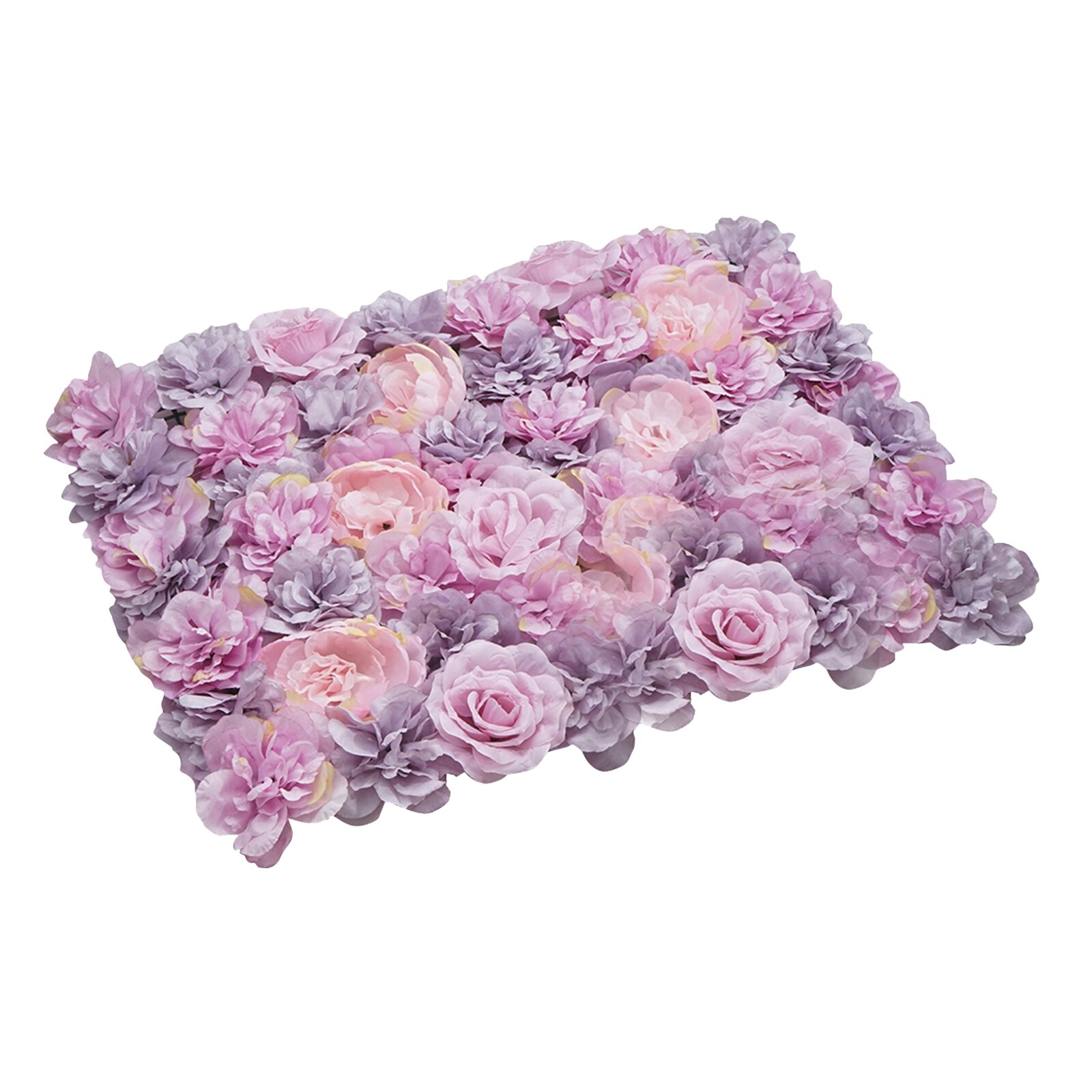 Artificial Flower Wall Panels Blush Silk Rose Hydrangea Flower Wall Mat Screen Privacy Hedge for Home Wedding Party Backdrop: B