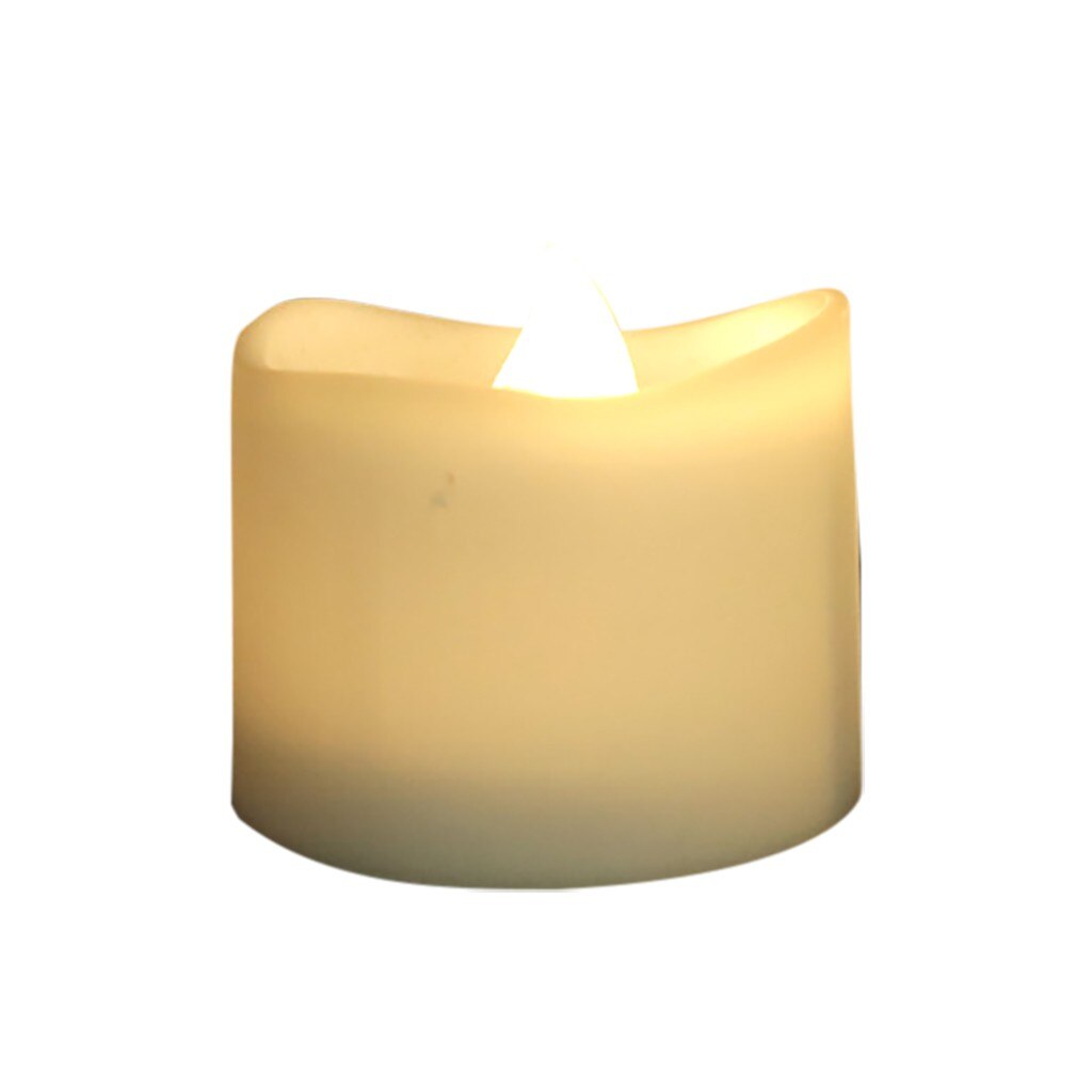 Electronic Candle Lamp With Corrugated Small Tea Wax Timer Function Candle Lamp Flameless Flickering Halloween Weeding Decor: C