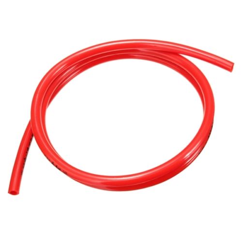 Manguera de tubo para de gasolina y motocicleta de 1M, 5mm, I/D, 8mm O/D, Material de caucho rojo, tubería de suministro