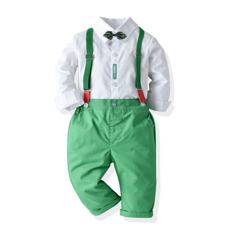 3 stk baby guttedrakter barn blazere klær bryllup dresser formelle festklær bomull småbarn gutt yttertøy barn klessett: 12m