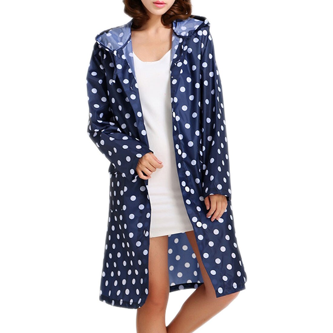 Outdoor Waterproof Girl Lady Hooded Raincoat Women Travel Riding Cloth Rain Coat For Women Poncho Long Rainwear Rain