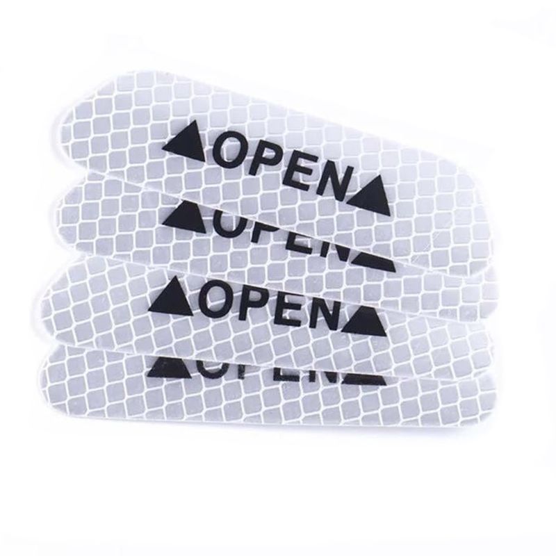 4 pieces of car door anti-collision stickers, reflective tape, auto parts, exterior, reflective tape, reflective strip