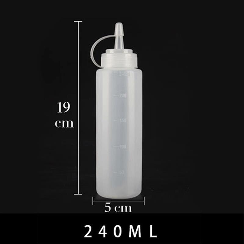 Oil Bottle Ketchup Squeeze Bottle With Cap Plastic Cake Decorating Tool Baking Dessert Condiment Dispenser Bottle 240/360/450ml