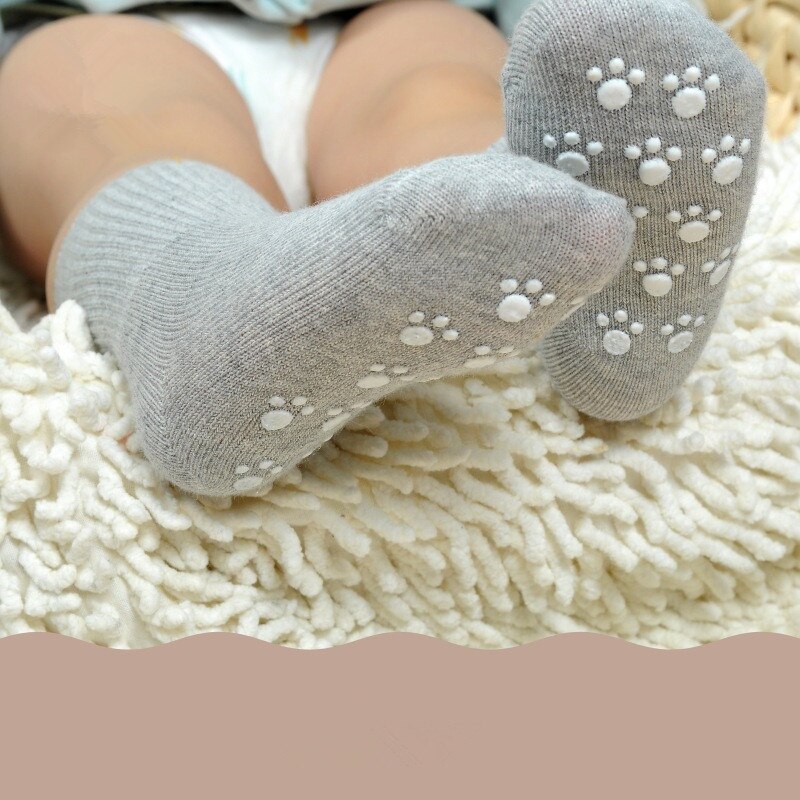 1 Paar Katoenen Baby Sokken Snoep Kleur Anti Slip Baby Meisje Sokken Pasgeboren Baby Jongen Sokken Voor 0-1 jaar Soft Kinderen Floor Sokken