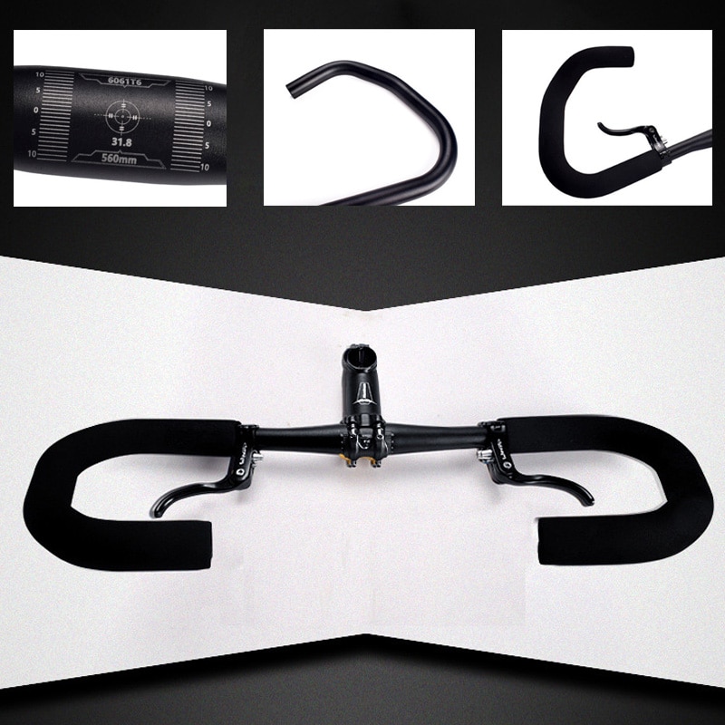 Guidon de vélo haute résistance 6061 en alliage d'aluminium reste guidon corne corne pliage poignée modification accessoires