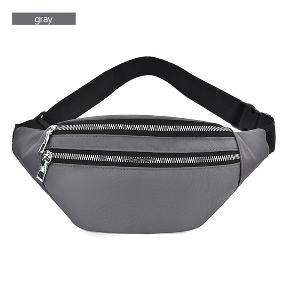 Bolsa para el pecho SHUJIN bolsa de ocio para la cintura, bolsa de hombro para deportes al aire libre, bolsa para riñonera, bolsa multifunción, bolsa para cinturón, riñonera para hombre: Gray B