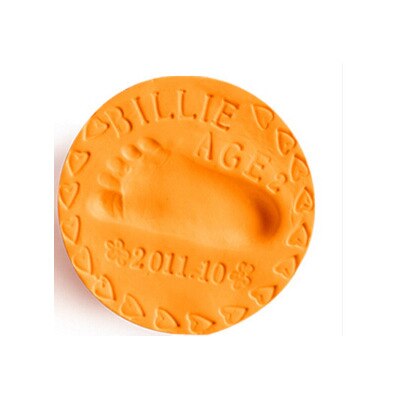 Almohadilla de tinta de arcilla ultraligera para bebé, 8 colores, modelo de huella de mano y huella de bebé, fundición de huella dactilar