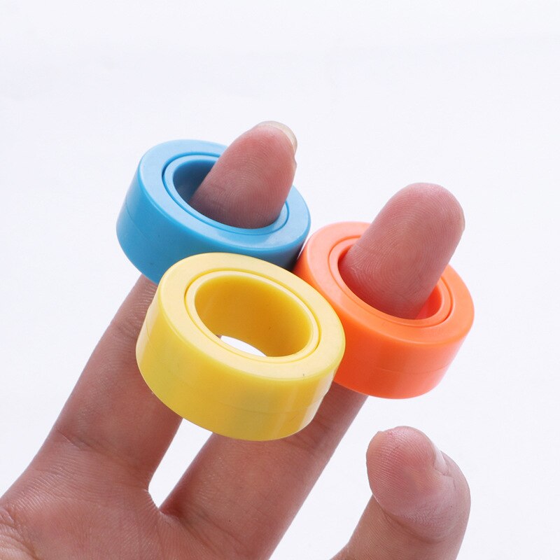 ZK20 Fidget Toys Pop it Fidget Anti Stress Roller Finger Ring Gyro Fingertip Gyro Adult Depression Toy Spinner Simpel Dimpel Toy: K