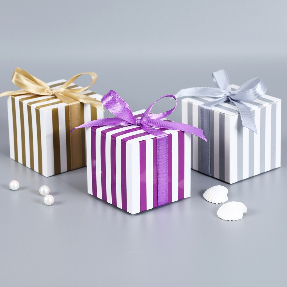 10Pcs/Bag Boxes Kraft Paper Candy Box Wedding Favors Baby Shower Decoration Boy Girl Gender Reveal Birthday Party Supplies