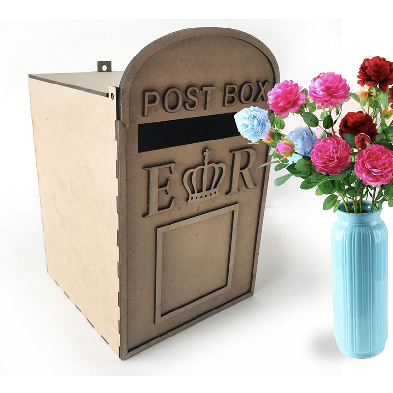 årgang tre postkasse diy bryllup postboks brev avis container kunst håndverk dekorasjon