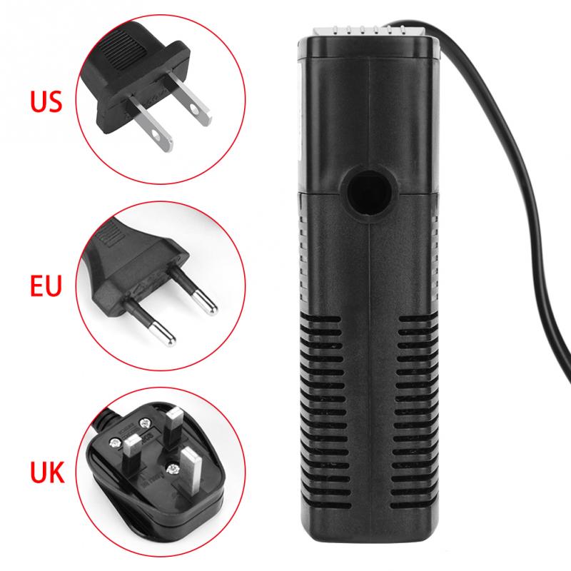 3 in 1 stille interne aquariumfilter dompelpomp filteroverloop met regensproeier voor het verhogen van de zuurstofpomp