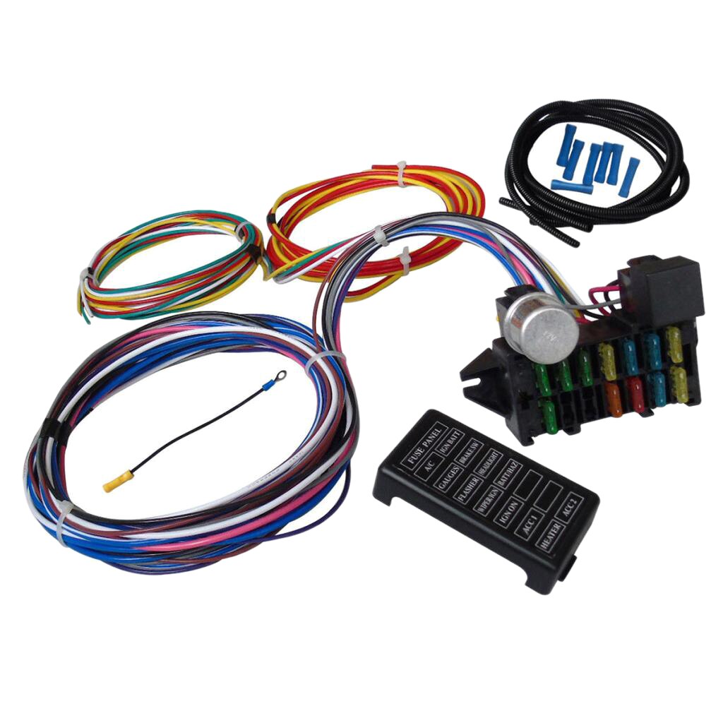 12 Circuit Wiring Harness Kit Wiring Harness Muscle Car XL Wires