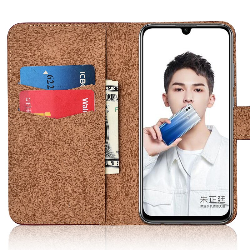 Huawei honor 10 lite suojakuori honor 10 lite jalusta yksisarvinen lompakko flip nahkakotelo para on huawei honor 10 lite coque