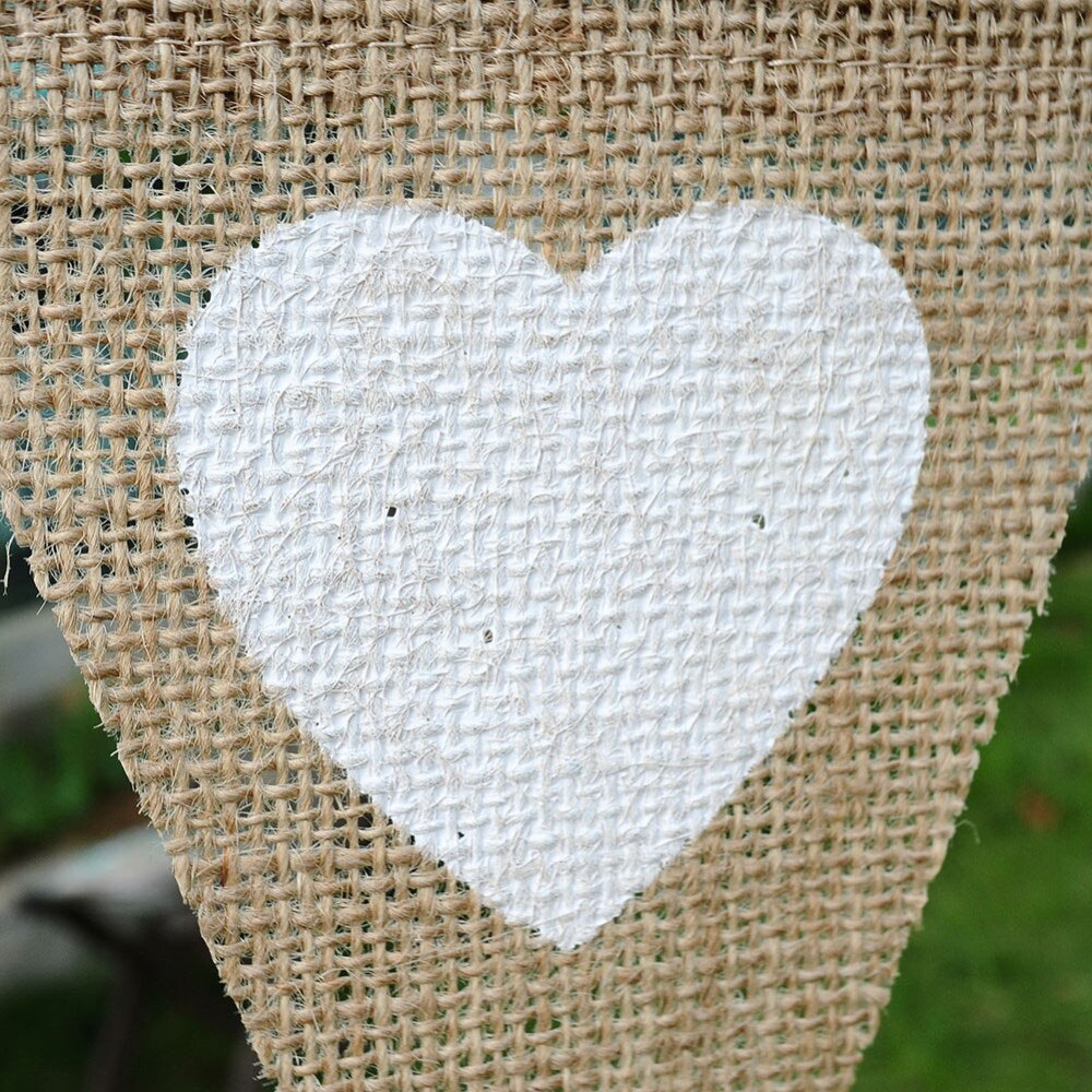 Ensemble de fanions en toile de Jute, 1 lot, guirlandes de fête en dentelle, décoration de mariage