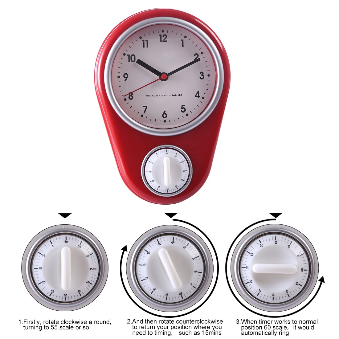 Kitchen Cooking Alarm Wall Clocks Countdown Timers Set Count Down Kitchen Wall Watches Timing Clocks Home Decoration