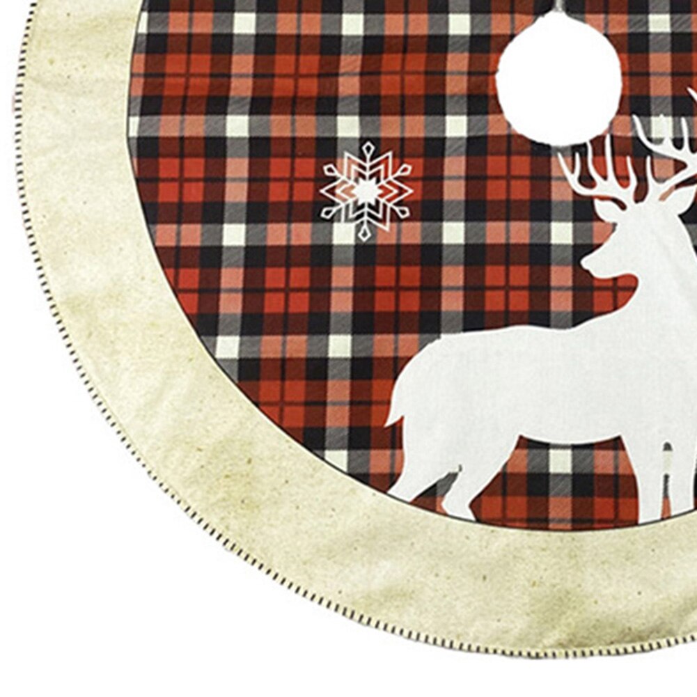 Kerstrok rond elandpatroon non-woven kerstboomrokhoes vloerkleed kerstdecoratie woondecoratie feestbenodigdheden