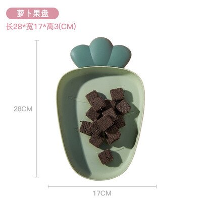 Nordic Cartoon Effen Kleur Fruitschaal Snack Snack Plaat Creatieve Plastic Fruitschaal Voor Keuken: C