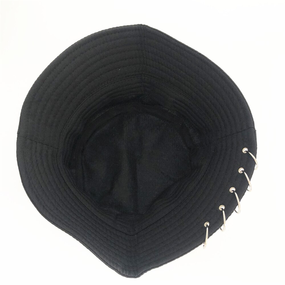 Xaybzc ensfarvet jern pin ringe personlighed spand hat cap til unisex kvinder mænd bomuld fiskere kasketter fabrikken sælger direkte