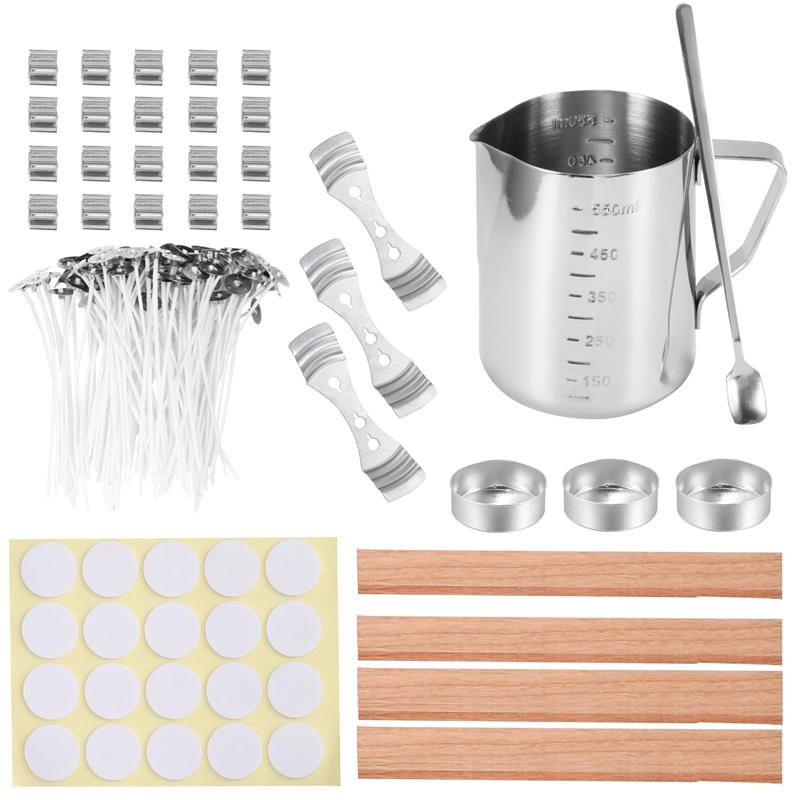 Kit de herramienta de artesanía para velas, artesanal, mecha, vaso de vela, fabricación de velas, herramienta adecuada para principiantes, fabricación de velas: C 228 pcs