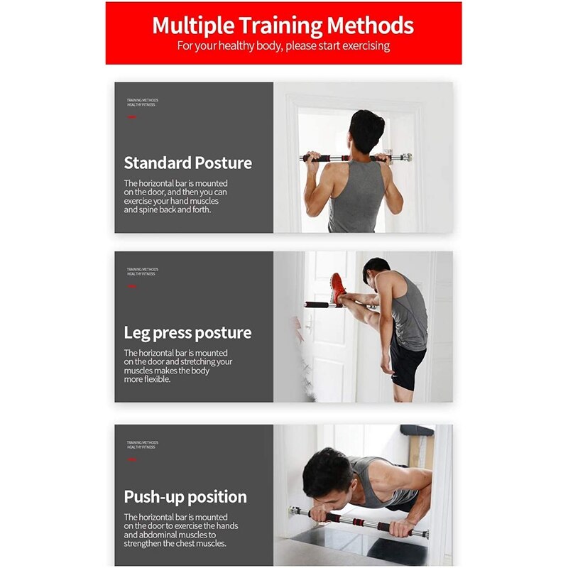 Heißer HG-Einstellbare Tür Hause Horizontale Bars Übung Workout Training Gym Kinn Up Pull Up Training Bar Sport Fitness ausrüstungen