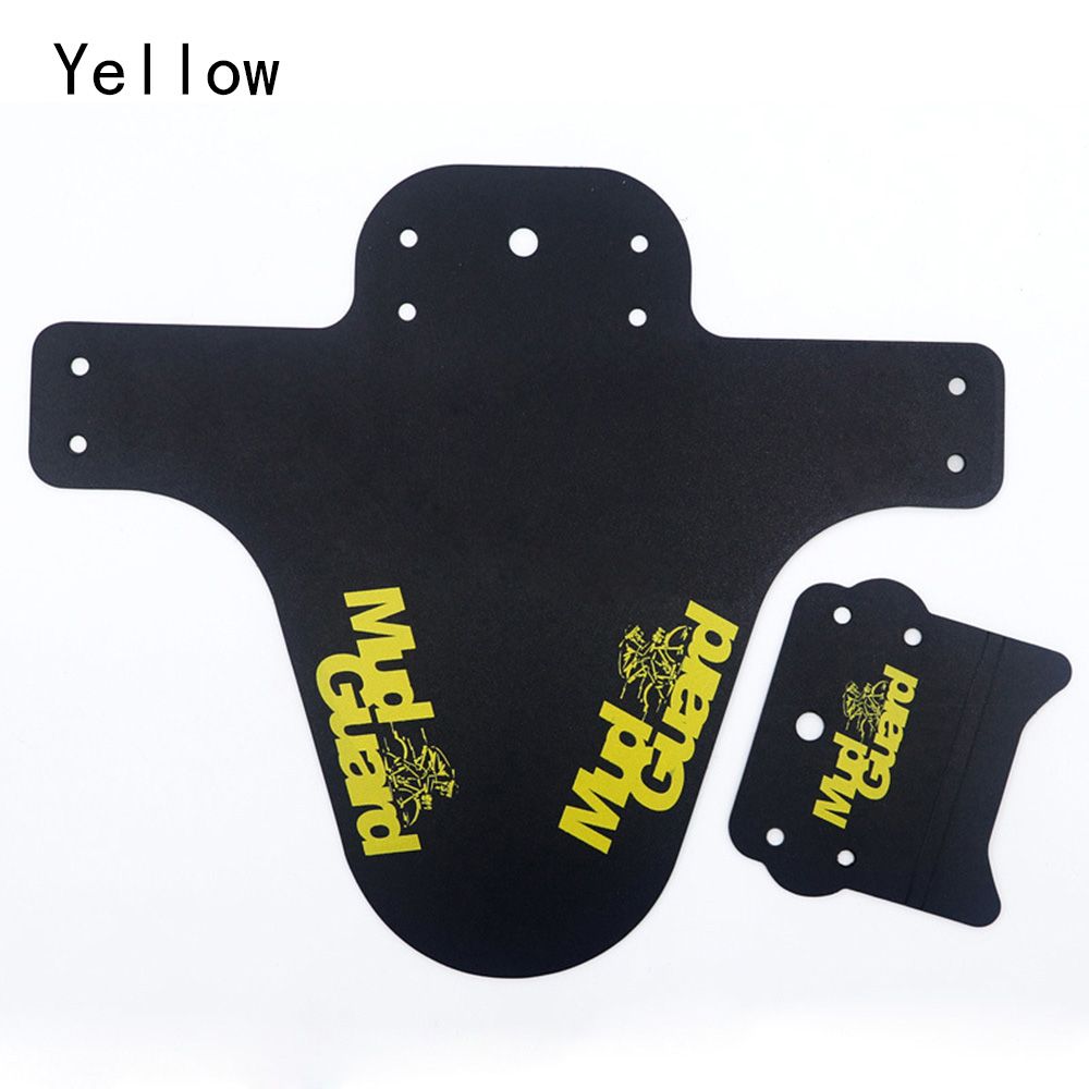 Mountain Cycling Bike Front Rear Fender Mudguard Mud Guard Set Mountain Bicycle Road Cycling Guard Tool Bike Accessories: yellow