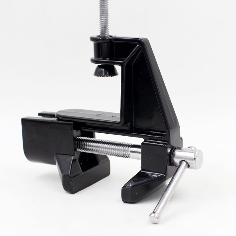 Torno fixo de liga de alumínio 45mm, ferramenta preta de reparo fixo para faça você mesmo