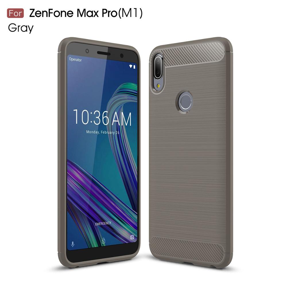 Für Asus Zenfone Max Pro m1 ZB602KL Fall ZB601KL Carbon Telefon Fall Abdeckung Weiche Silicon Bumper Fall für Asus ZenFone 4 Max ZC520KL: M1 ZB601KL / Grau