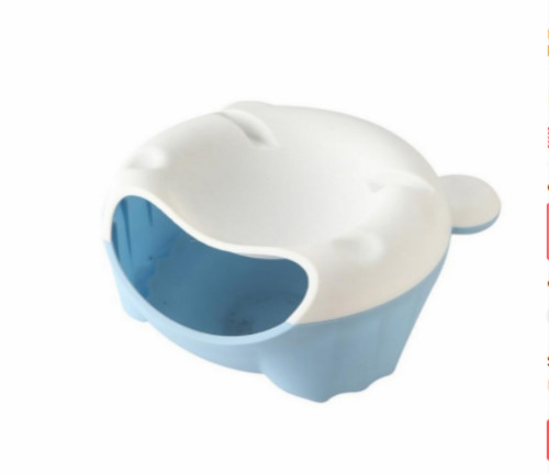 Snack Bowl with Shell Holder, Cute Bear Double Dish Nut Bowl With Cellphone Holder Slot for Pistachio, Peanuts, Sunflower Seed,: White and Blue