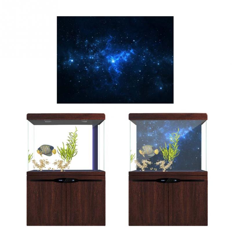 Aquarium Accessories PVC Adhesive Aquarium Fish Tank Stickers Background Poster Backdrop Decoration Paper Aquarium Decoration