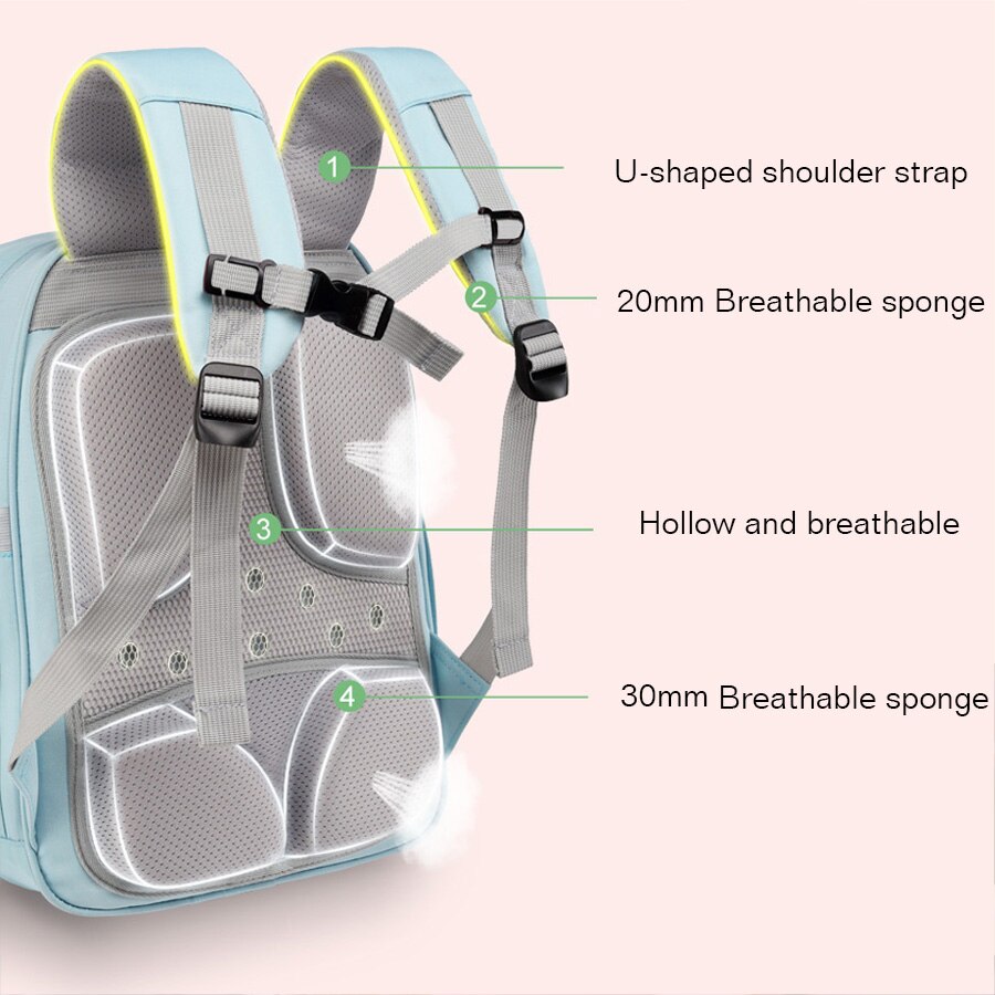 Macarons orthopedische schooltassen voor meisjes, kinderen, effen schooltassen, rugzakken voor basisschoolleerlingen, groep 1-3-5 , kinderen, patroontassen