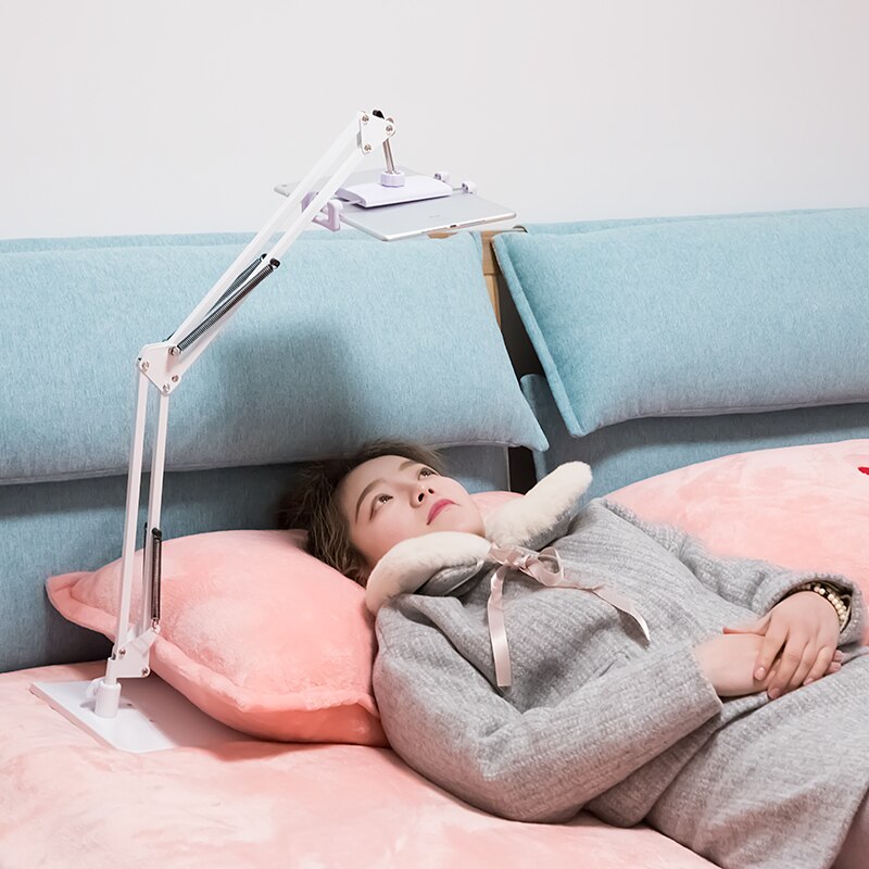 Verstelbare tabletstandaard met lange arm, beddesktop, metalen beugel voor ipad pro 11 mini-tablets