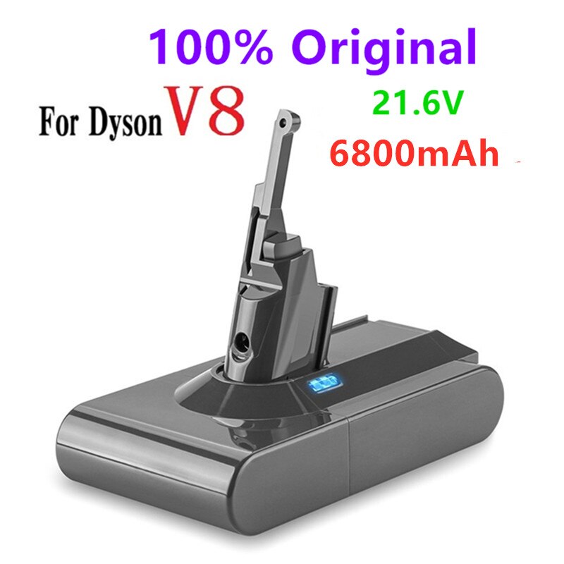 100% Dyson V8 68000mAh 21,6V Batterie für Dyson V8 Absolute/ FlauschigenTier Li-Ion Staubsauger wiederaufladbare batterie: V8-6800mAh