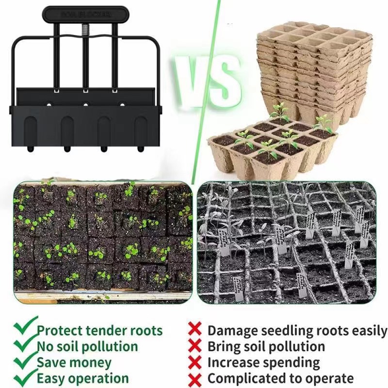 Fabricant de blocs de sol manuel, fabricant de blocs de sol, jardin, semis d'arbres, outils agricoles, chargeur rapide pour pépinière, offre spéciale