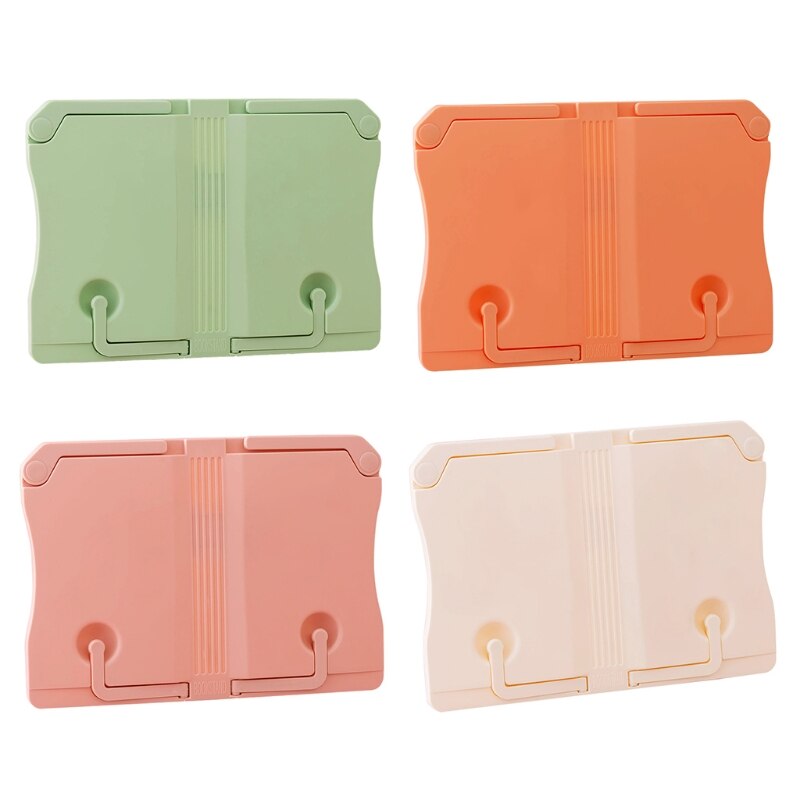 Vertical Book Stand Adjustable with Page Clips Textbook Holder Reading Stand