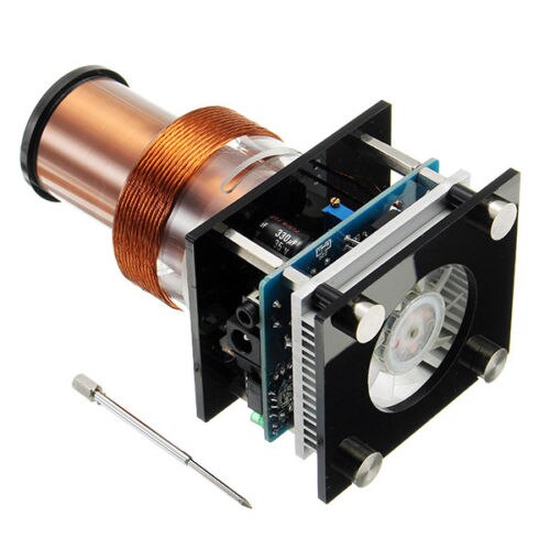 AC 100-240 V hoch Energie Musik Tesla Spule Plasma Lautsprecher + Adapter stecker und spielen