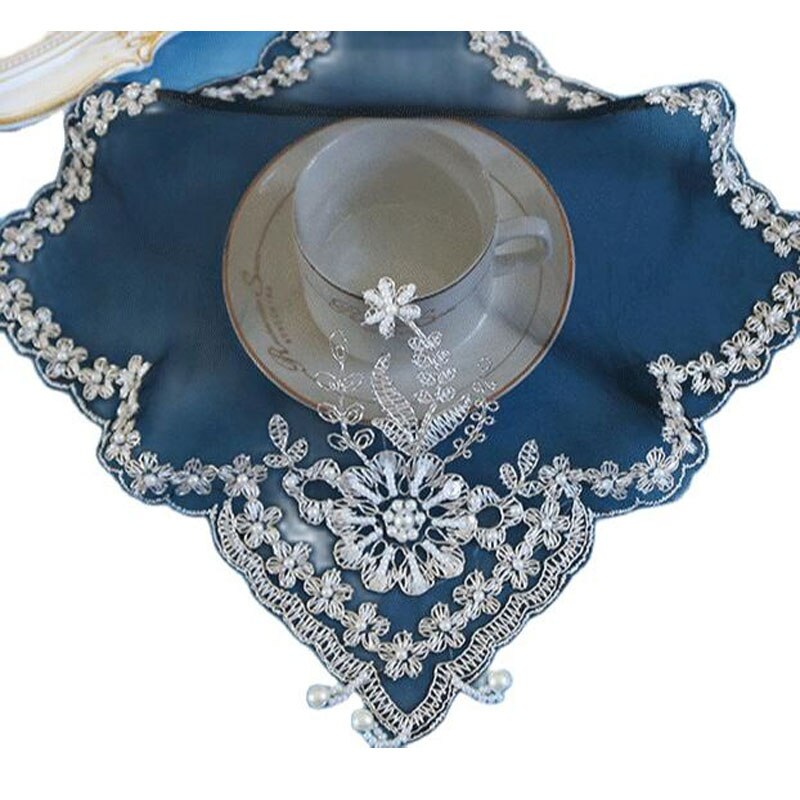 oben spitze perlen stickerei tabelle ort matt tuch Pad Tasse Untersetzer gericht tischset küche Tee deckchen Weihnachten hochzeit Zubehör
