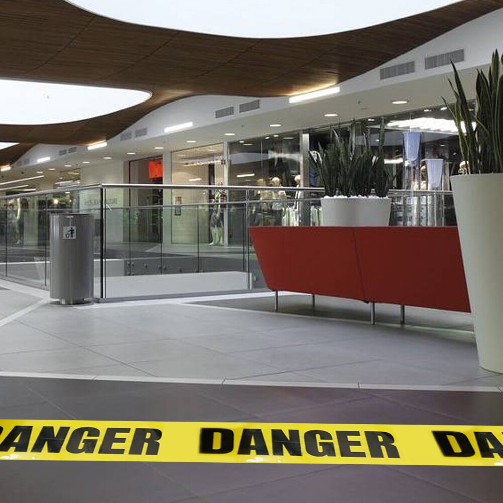 Warning Tape Yellow Caution Tape Remind Work Safety Adhesive Tapes For Safety Barrier For Police Barricade 4.8cm×25M