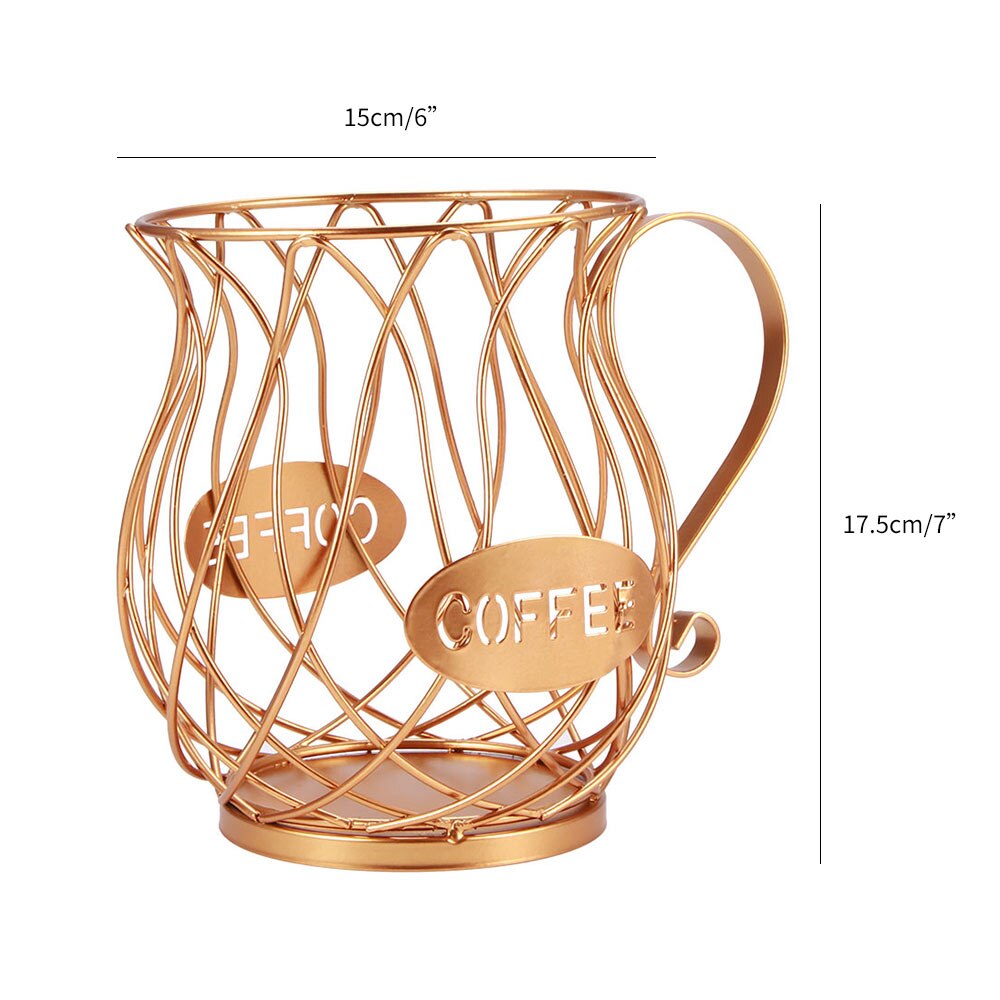 La plus nouvelle tasse d'organisateur de support de dosette de café avec la Base K tasse gardien expresso Pod porte-capsules panier de stockage: Or